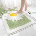 Tappetino da bagno assorbente a margherita verde in morbida microfibra antiscivolo - 40*60cm / Margherita - Verde Sorgente