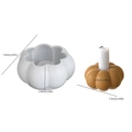 Pumpkin shaped silicone candle mold for DIY resin and plaster crafts with size dimensions - Large Pumpkin Candlestick Mold