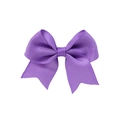 Lazo para el pelo morado hecho a mano en cinta de grosgrain con cola de milano - Púrpura Medio
