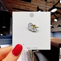 Detail of an enamel cloud and lightning bolt brooch on a white cardboard display card - 24*Lightning Cloud Pin
