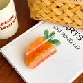Cute carrot shaped orange shark hair clip made of resin for girls hair accessories - Carrot / 9cm