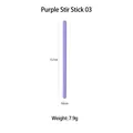Reusable purple silicone stirring rod for resin DIY crafts, 13.7cm length and 7.9g weight - Purple Stirring Rod 03