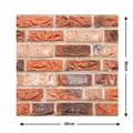 3D self-adhesive wallpaper in reddish brown brick pattern 30x30cm foam wall sticker - 566-Red White Retro Brick