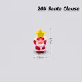 Miniature resin Santa Claus figurine holding a yellow star for Christmas decor, 3.7cm height - Style 20 Santa Claus
