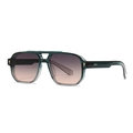 Modern aviator sunglasses with emerald green frames and purple gradient lenses - Green Frame Gray Lens