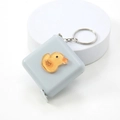 Mini portable retractable measuring tape with blue square case and yellow duckling - Yellow Duck