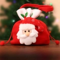 Christmas gift bag cute Santa Claus apple candy pouch holiday festive party portable storage bag - White Rim Santa