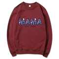 Maroon Mama Est 2025 hoodie with floral lettering on a clean white background - Burgundy