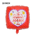 18 inch red polka dot square foil balloon with Te amo MAMÁ heart design - Spanish Mother's Day #14