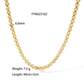 Gedetailleerde 18K vergulde feniksstaart ketting met maat en gewicht specificaties - Jjn023162