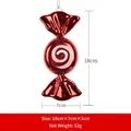 18cm red electroplated Christmas candy ornament with silver spiral pattern design - 18CM Red & White Round Candy Ornament