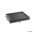 Black Small 20x15cm Ring Row Tray