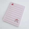 Dettaglio del taccuino rosa con motivi di orsetto e ciliegia con pagine a righe - Bloc-note Lungo - Peak Bebe Orsetto Rosa