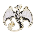 Pin de esmalte de dragón volador de estilo manga japonés con contornos dorados - Xz7875