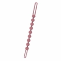 Dusty pink food-grade silicone pacifier clip chain with ten flexible round beads - Red (Single Silicone Chain)