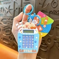 Cute blue capybara mini calculator keychain with cupcake design and bag charm - Calculator - Blue