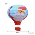 Lanterna di carta a mongolfiera di Babbo Natale in blu e rosso, decorazione 50cm - Grande Mongolfiera-Babbo Natale