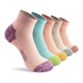 Lot de 5 paires de socquettes invisibles respirantes en mesh aux tons pastels variés - Taille Unique 37-45 / Motif de Nuage Mélangé