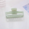 Elegant square acetate hair claw clip in light green with a glossy finish for hair styling - Square / Fresh Green