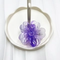 Elegant purple gradient flower hair claw clip in acrylic for beach holiday styling - Purple (Transparent Lucky Flower)