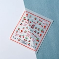 Adesivi per unghie 5D in rilievo con ciliegie rosse, fiocchi rosa e cuoricini - Stile Rilievo Ciliegia (FEB-345)
