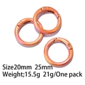 Pink gradient round spring snap hooks for DIY jewelry making in 20mm and 25mm sizes - Plated Orange