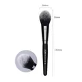 Black matte 132mm professional blush brush with soft synthetic white gradient bristles - 876 Blush Brush