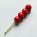 Creative 3D red sugar-coated haws fridge magnet with realistic bamboo stick - Sugar Coated Haws