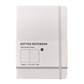 White A5 dotted notebook with 100gsm paper, 160 pages and grey elastic closure - Pearl White (Dotted)