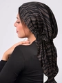 Women's turban hat featuring a stylish brown and black zebra print with draped design - Army Green Zebra Print
