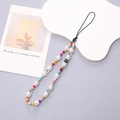 K056 Catena per cellulare con perle iridescenti