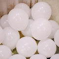 Bundle of white macaron latex balloons in matte finish for party decoration - 10 Inch/1.5g/100 Pieces / Macaron White