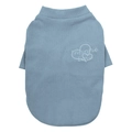 Pull en tricot bleu clair pour chien avec broderie cœur Infinite Love élégant - S / Bleu