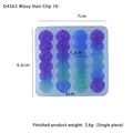 Stampo in silicone per fermagli per capelli a onda DIY con resina glitterata - D4563-Stampo per forcina ondulata 10