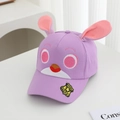 Purple Zootopia police bunny baseball cap for kids with plush ears and embroidery - Rabbit-Purple