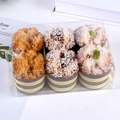 Σετ έξι τεχνητά cupcakes από PU σε διαφανή συσκευασία δώρου για διακόσμηση - Cupcake (Κουτί των 6)