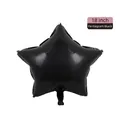 18-inch matte black star-shaped foil balloon for wedding and party decorations - 18-inch Star Black