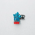 Piercing estrella de circonita azul con base de acero inoxidable de 6 mm - 6mm / Azul Mar (1#)