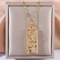 Gold dragon pendant necklace with jade inlay for a luxurious vintage Chinese style - Gold Dragon Pendant Necklace