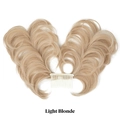 Chouchou faux chignon blond clair ajustable avec peigne pour volume et coiffure - Or clair