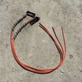Orange suede cord hair accessory with vintage silver beads and a black hair clip - 8 Beads Bright Orange 2Pcs