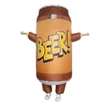 Funny adult inflatable beer can costume with BEER text for party and Halloween events - Beer / One Size