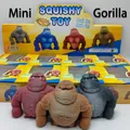 Braune und graue Gorilla-Antistress-Spielzeuge im 8-teiligen Display-Box-Set - Mini Gorilla (220g) Beutel / Braun/Rotbraun/Dunkelgrau