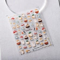 3D embossed nail art sticker featuring cute cartoon hamster patterns and motifs - Hamster Pet-New Relief (TS-2090)