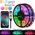 RGB 5050 LED strip light kit with Bluetooth App control and remote for room mood lighting - 1m+5050 Bluetooth APP(30 LEDs/m) / RGB Multicolor