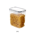 Contenitore alimentare ermetico da 1,4L rettangolare in plastica con guarnizione - Contenitore Singolo 1,4L (Altezza 15 cm)