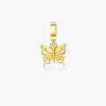Elegante ciondolo a farfalla dorata con trama delle ali dettagliata e finitura lucida - Argento 925 / Placcato Oro 18K [Farfalla]
