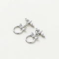 Silver-plated dragonfly OT toggle clasp set for DIY jewelry making and handmade crafts - Platinum Dragonfly OT Clasp - 4Pcs/Pack