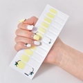 Selbstklebende Nagelsticker mit gelben Fruchtmustern und Unifarben Modell UNE006 - Gelbe Frucht Stil (UNE006)