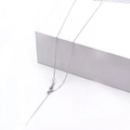 Minimalist silver stainless steel thin link chain necklace with adjustable slider bead - Universal Chain / Silver